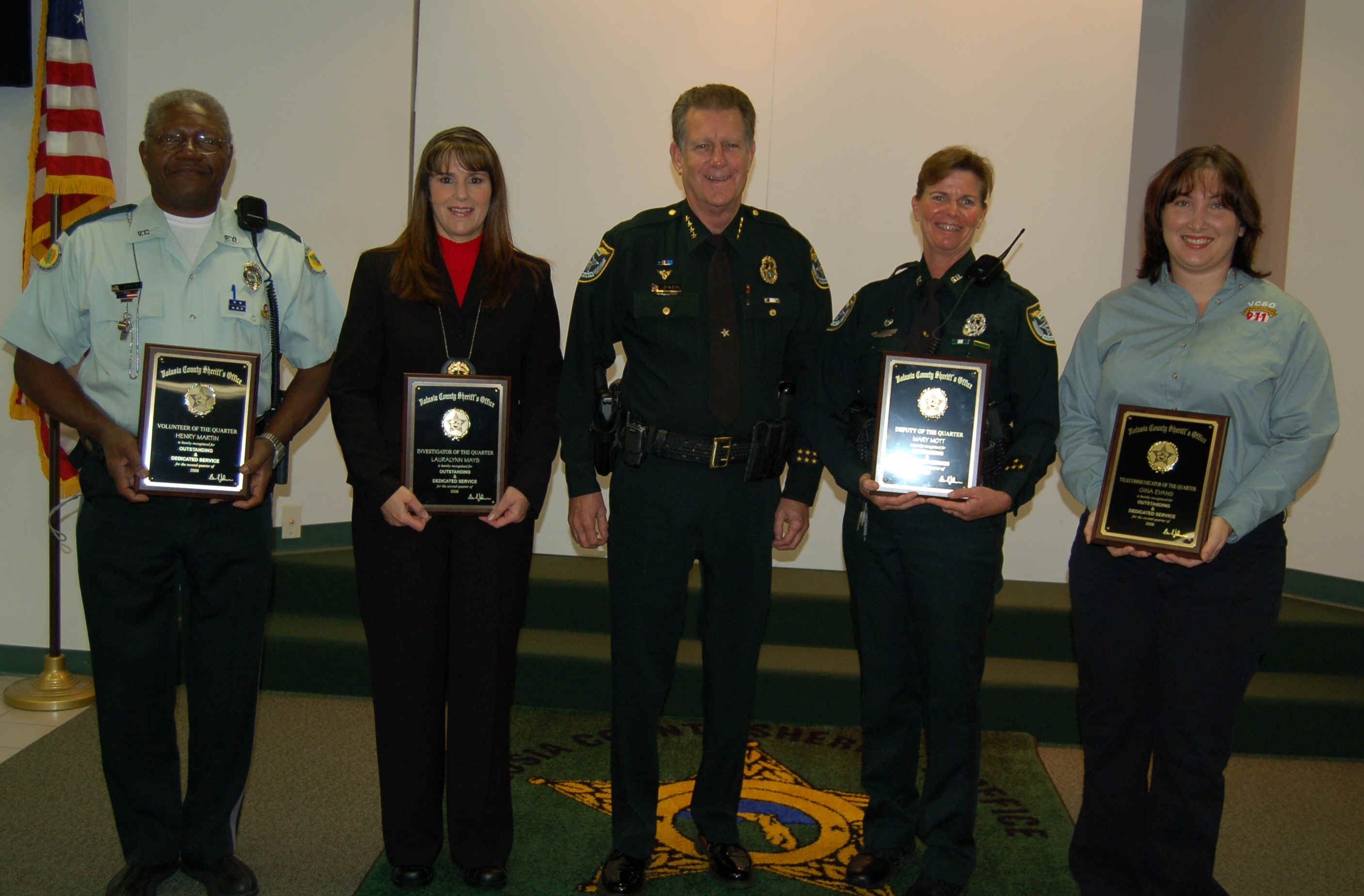 Sheriff's Office Employees Of The Quarter Honored Image