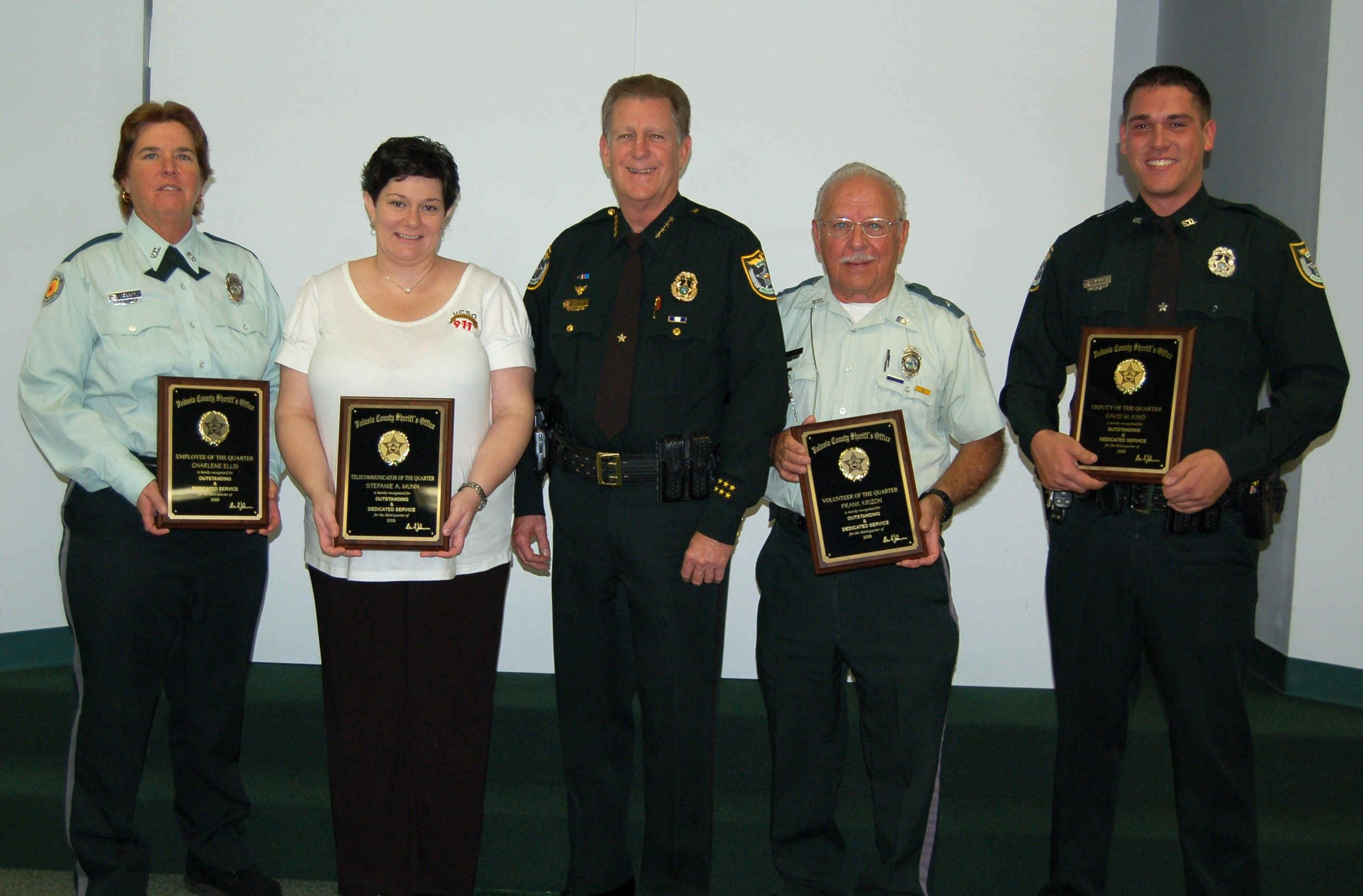 Sheriff's Office Employees Of The Quarter Honored Image