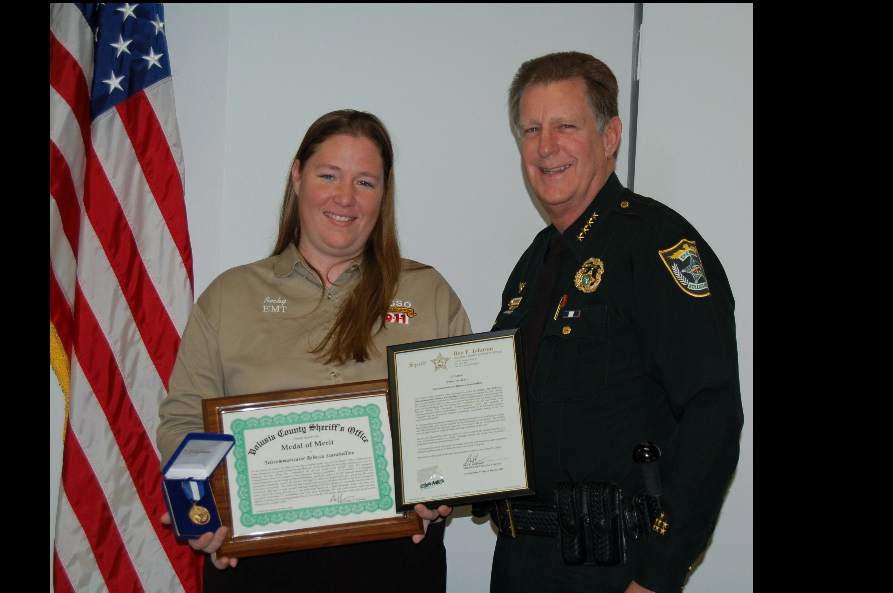 Life-Saving Dispatcher Honored By Sheriff Johnson  Image