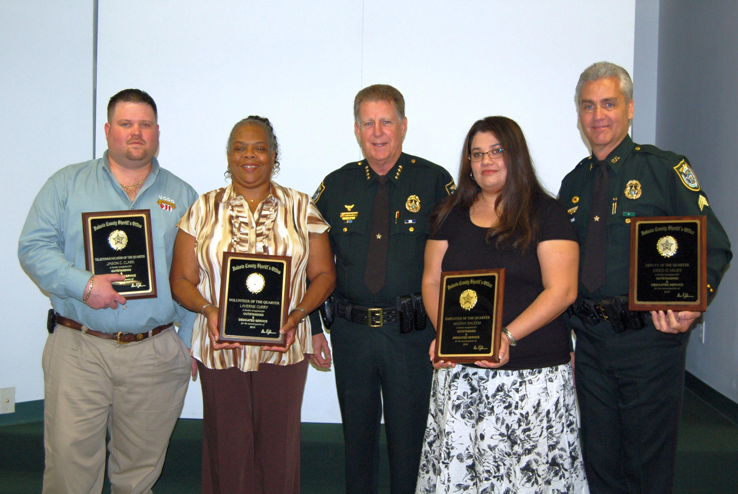 Sheriff's Office Employees Of The Quarter Honored Image