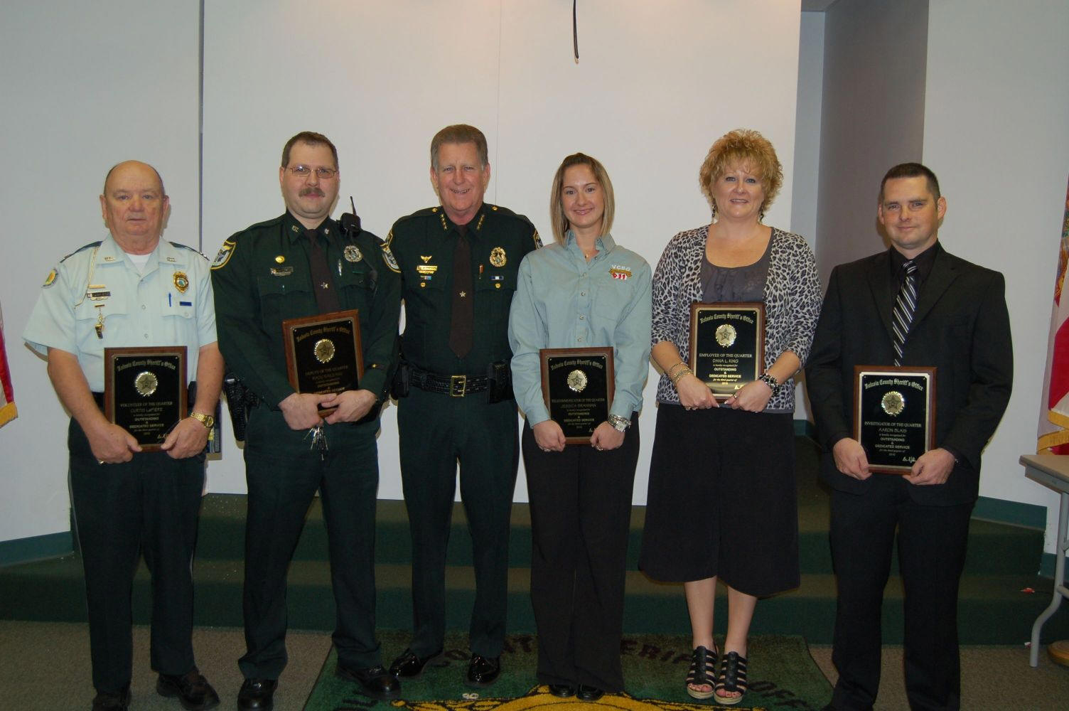 Sheriff's Office Employees Of The Quarter Honored Image