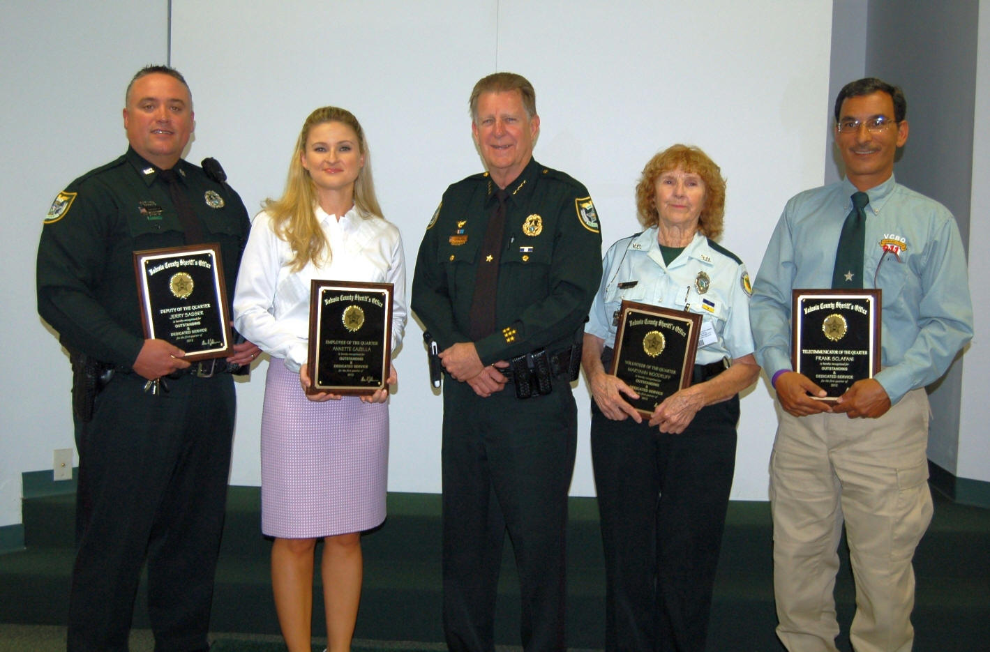 Sheriff's Office Employees Of The Quarter Honored Image