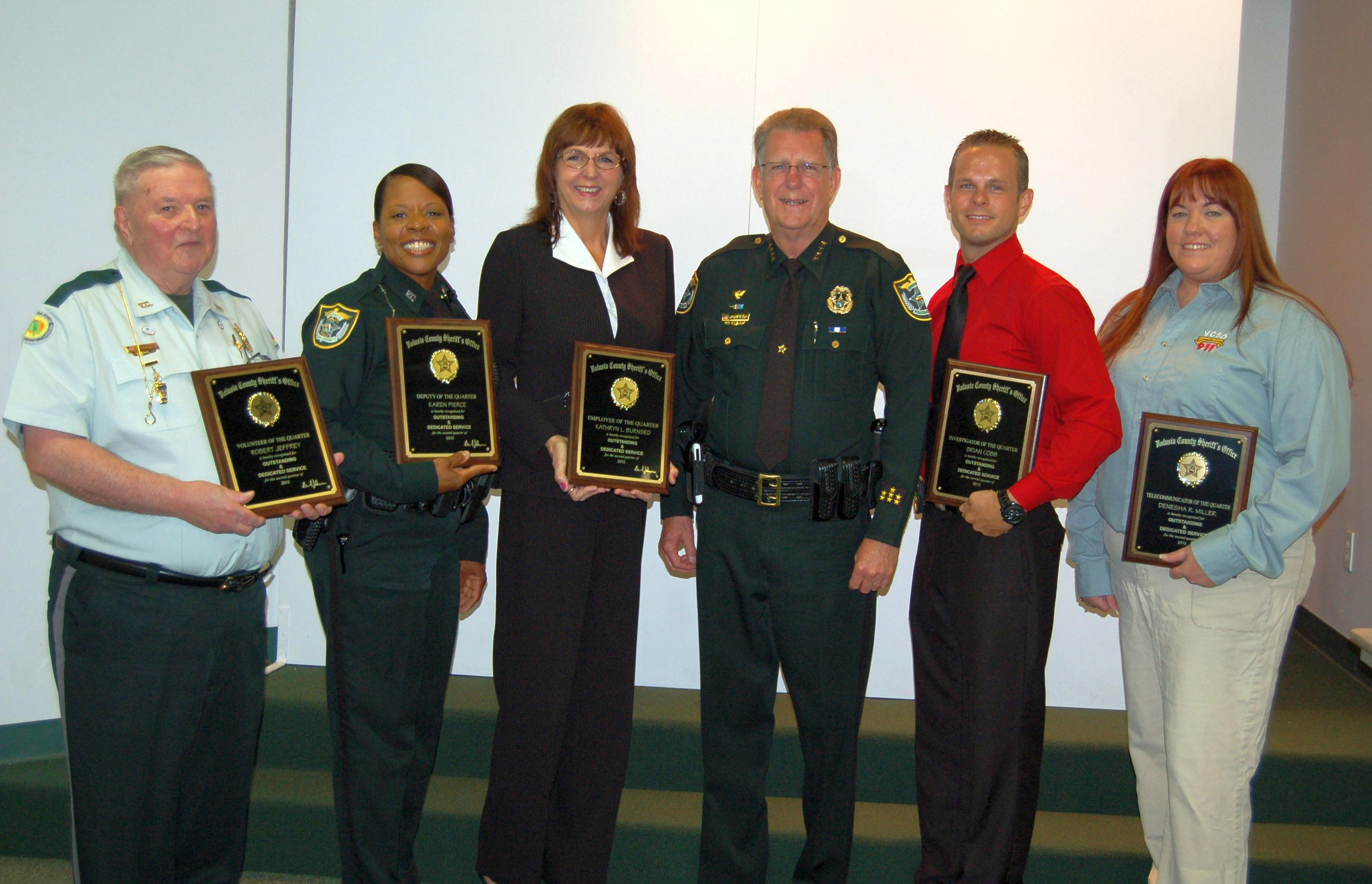 Sheriff's Office Employees Of The Quarter Honored Image