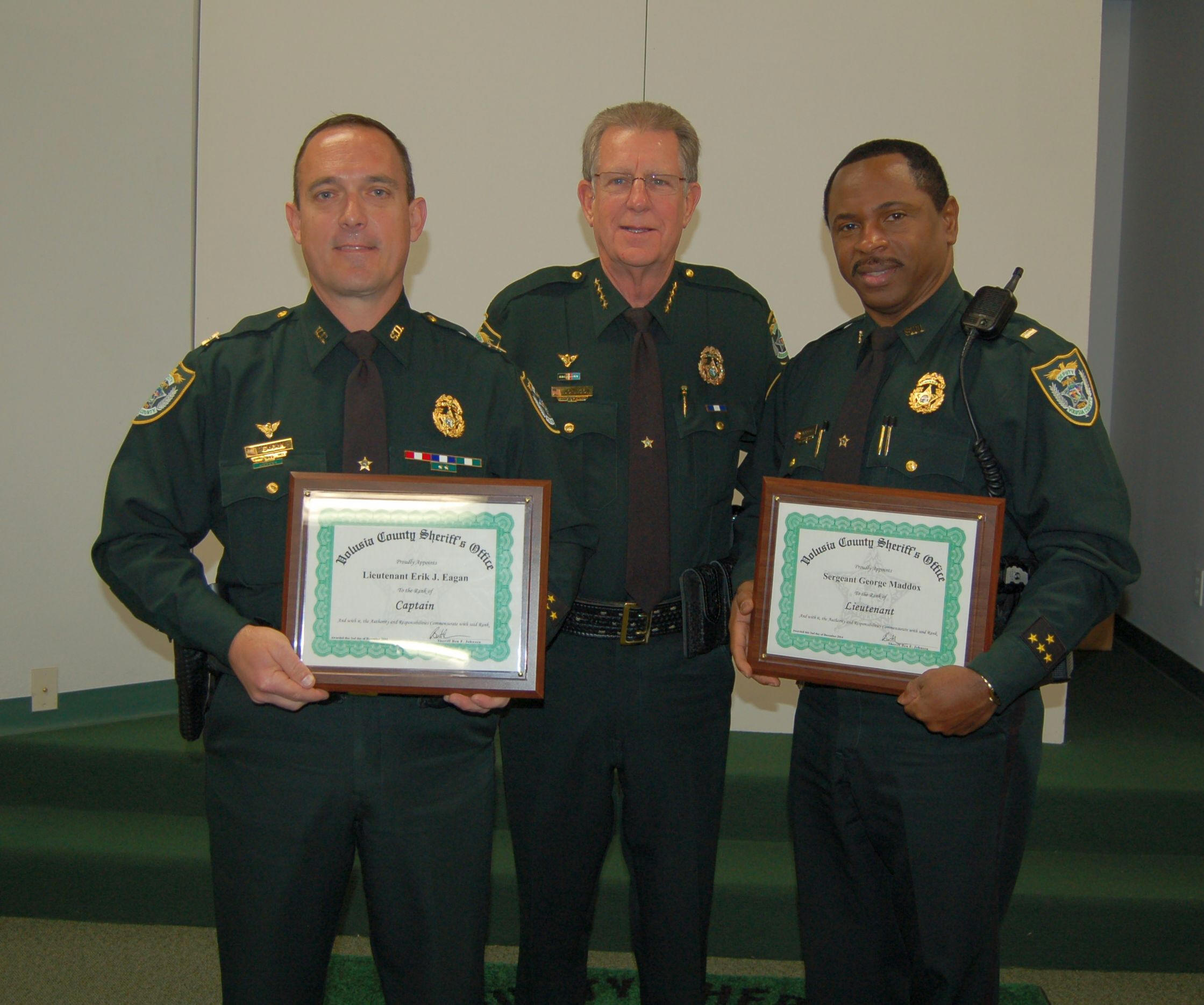 Sheriff Johnson Promotes New Captain, Lieutenant  Image