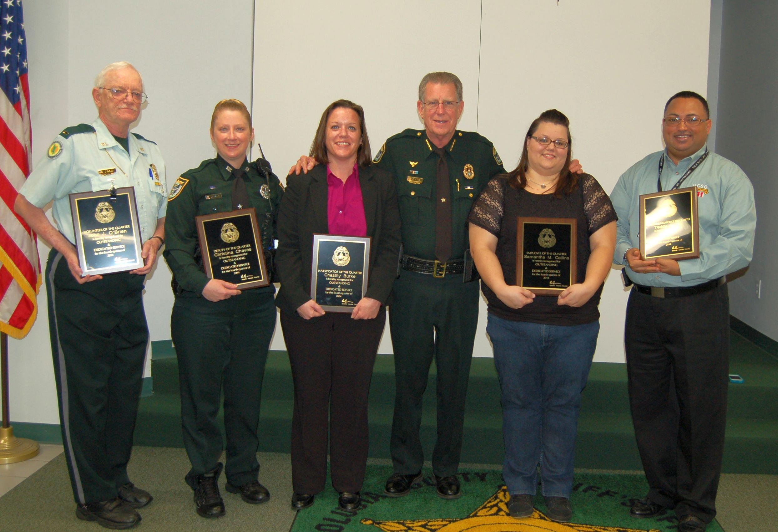 Sheriff's Office Employees Of The Quarter Honored Image