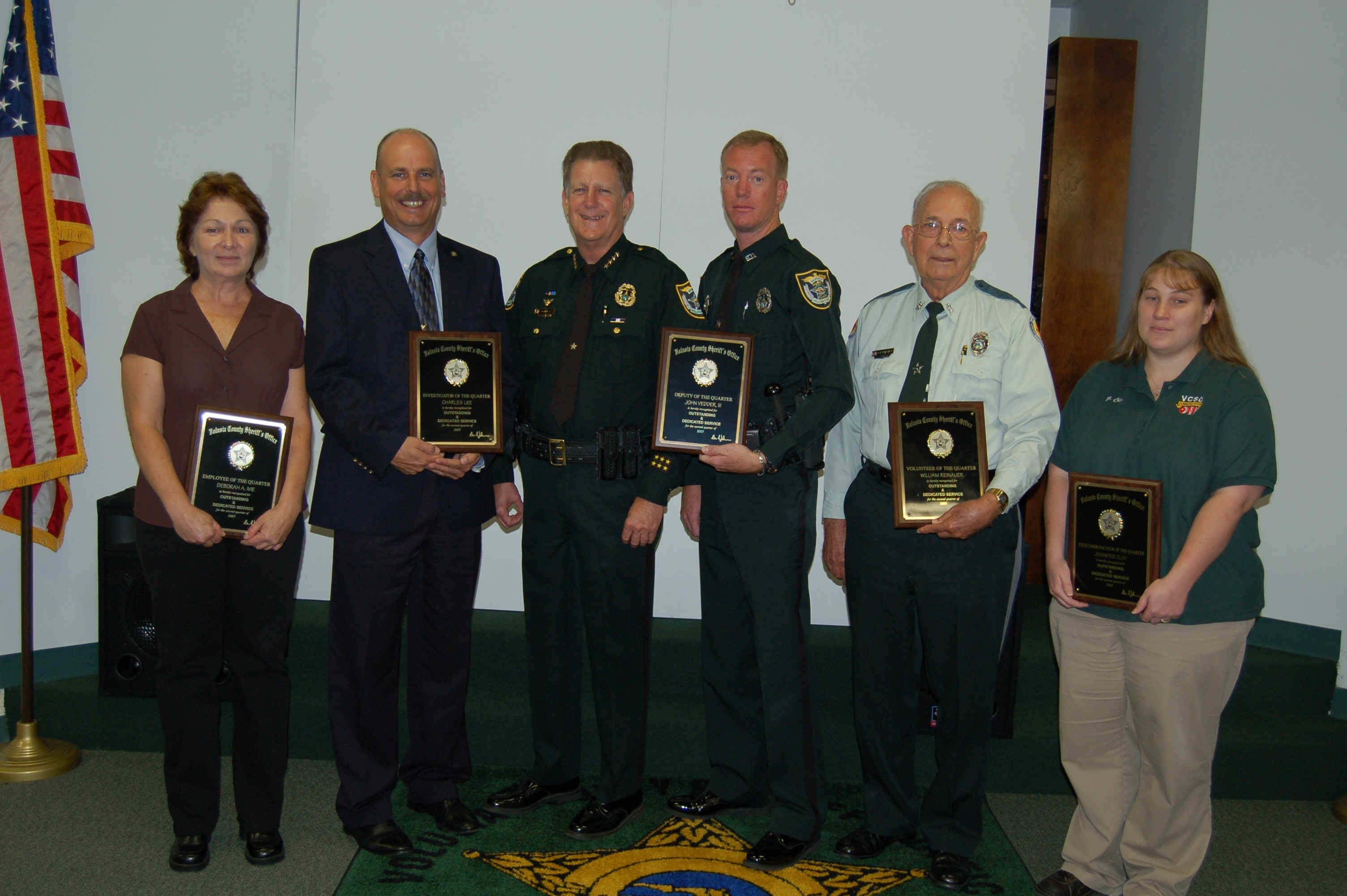 Sheriff's Office Employees Of The Quarter Honored Image